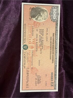 $100 Matured Unredeemed U.S. Savings Bond Series EE